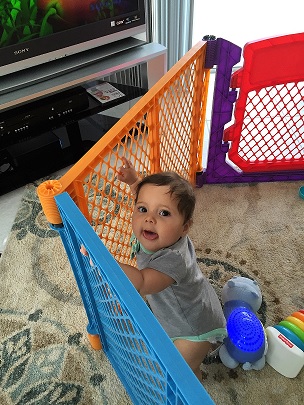Evie in Play yard